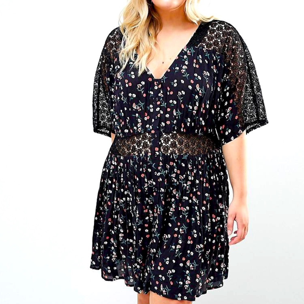 ASOS floral lace dress size 16